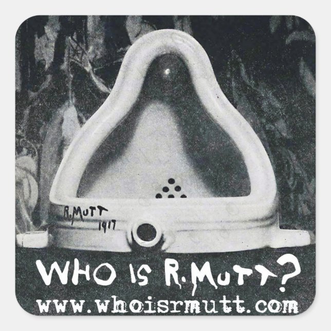 Qui est R. Mutt "Fontaine" Sticker (Devant)