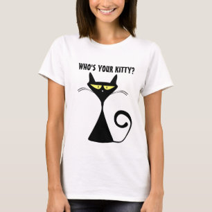 Qui est votre Kitty ? Débardeurs drôles de chat,