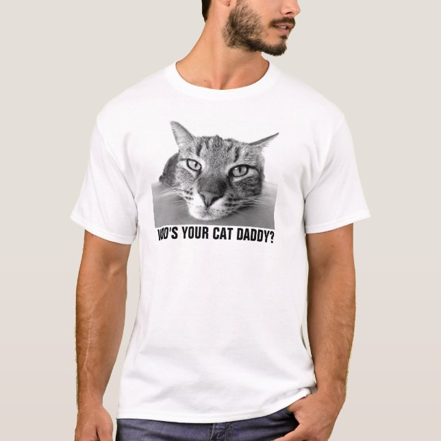 Qui est votre papa de chat ? T-shirts (Devant)