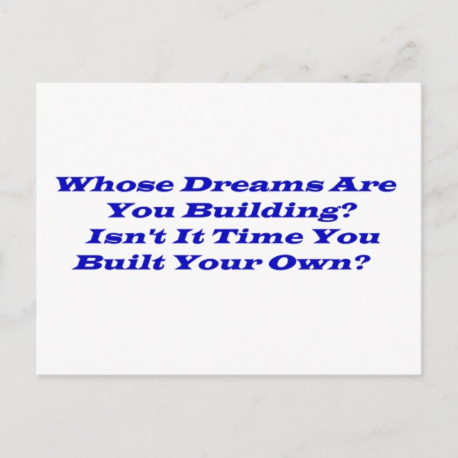 Qui rêve ?  Cartes postales (Devant)