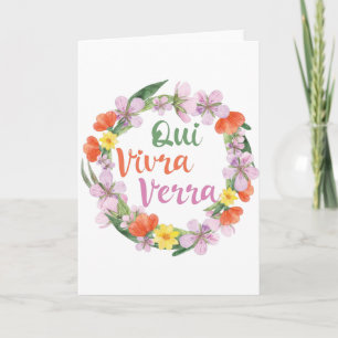Qui Vivra Verra Französisches Sprichwort Karte