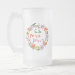 Qui Vivra Verra Französisches Sprichwort Mattglas Bierglas