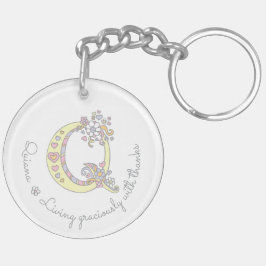 Quiana monogramm Buchstabe q Name und Bedeutung Sc Schlüsselanhänger