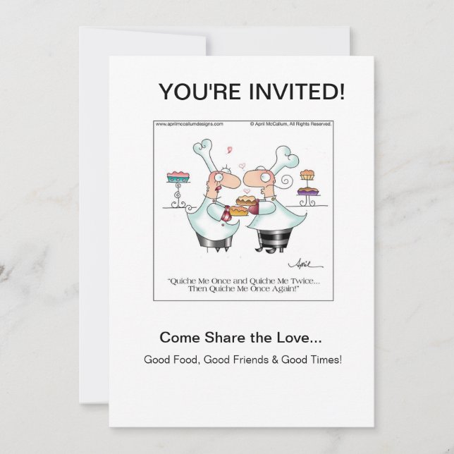 QUICHE ICH! Einladungen bis April McCallum (Vorderseite)