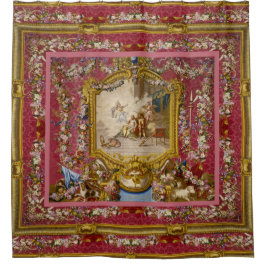 Quichotte Girly Barock Alte Welt Duschvorhang