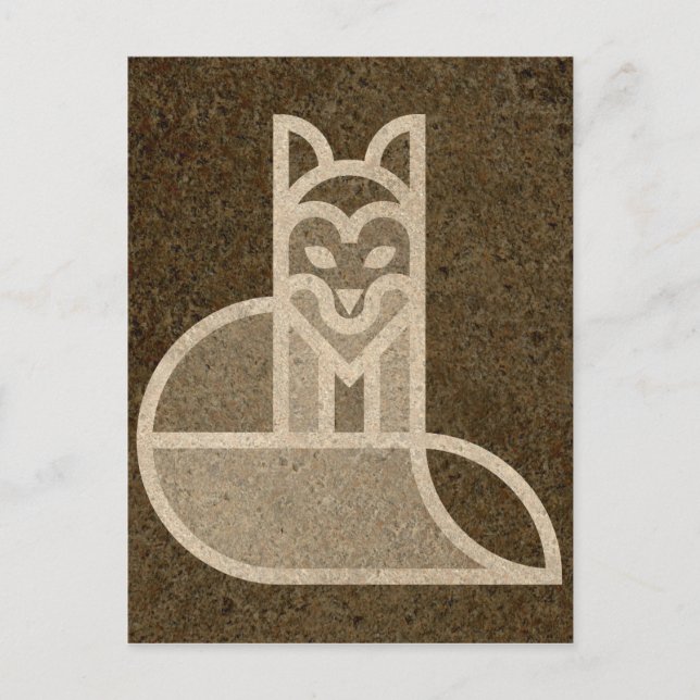 Quick Brown Fox Art Design Postkarte (Vorderseite)