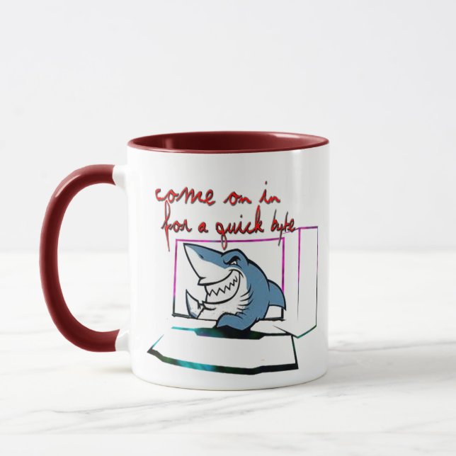 Quick Byte Computer Nerd Tasse - Geek Bite Geschen (Links)