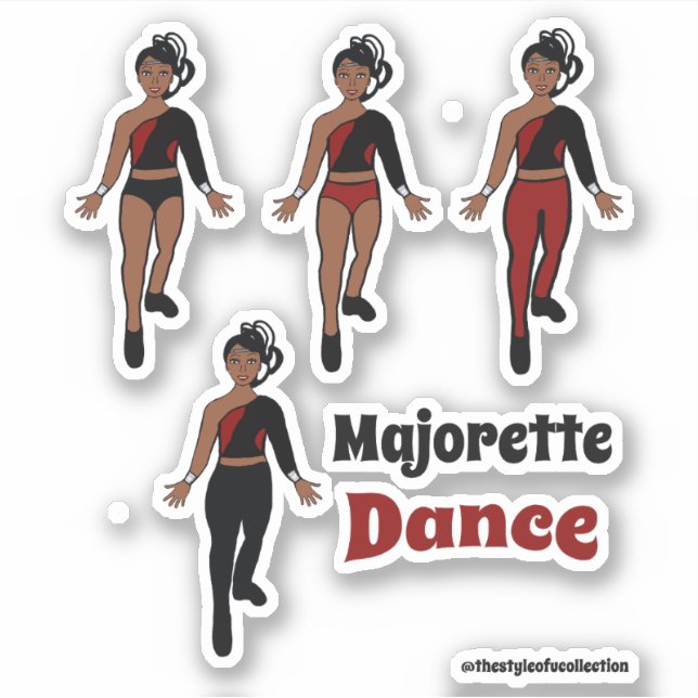 Quick Change Dancer Sticker Black Red (Vorderseite)