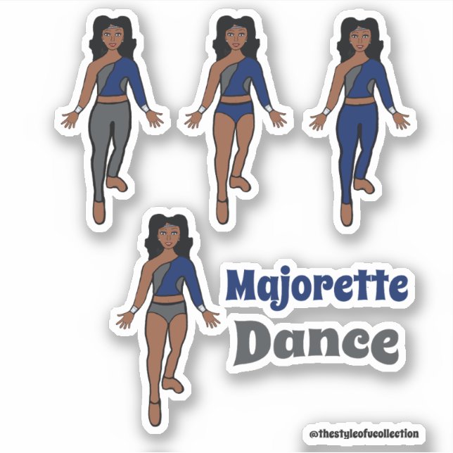 Quick Change Dancer Stickers Navy Grau Aufkleber (Vorderseite)