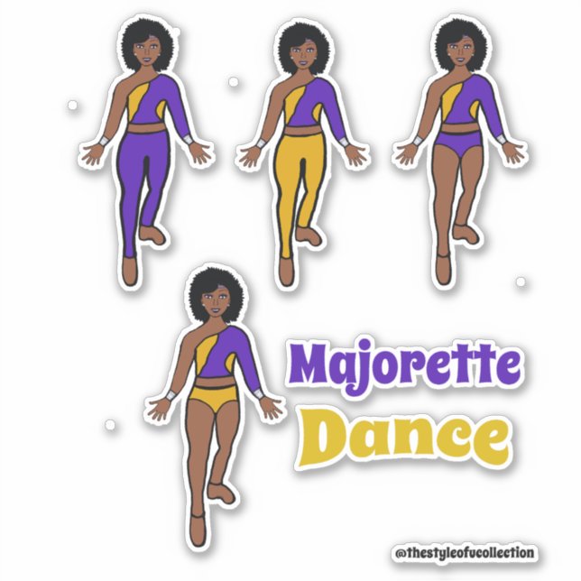 Quick Change Tancer Sticker Lila gelb (Vorderseite)