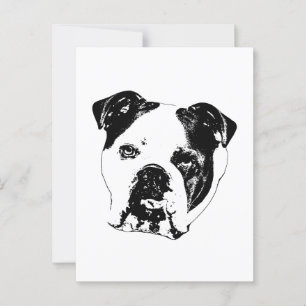 Quick Hello Bulldog Postkarte