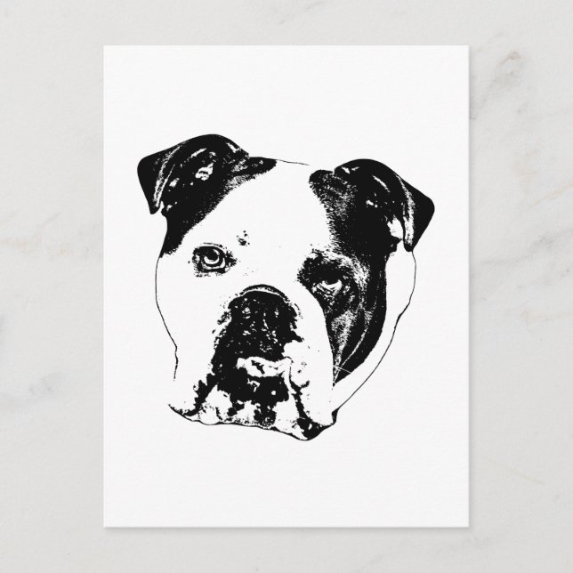 Quick Hello Bulldog Postkarte (Vorderseite)