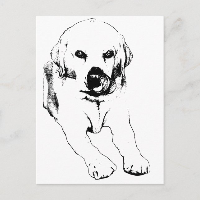 Quick hello from a Lab Postkarte (Vorderseite)