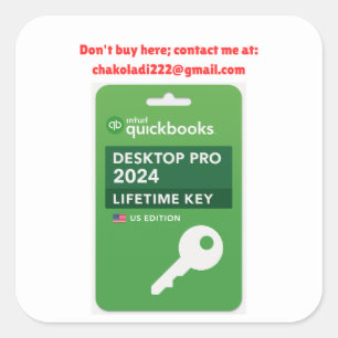 Quickbooks Desktop Pro 2024 chakoladi222@gmail.com Quadratischer Aufkleber