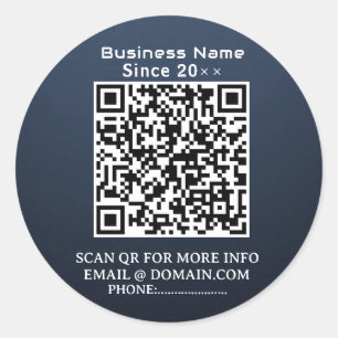 QuickConnect: QR-Code für Unternehmen Runder Aufkleber