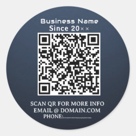QuickConnect: QR-Code für Unternehmen Runder Aufkleber