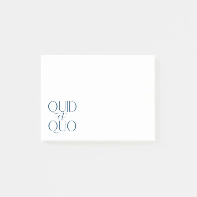 Quid et Quo Klassische Bildung Post-it Klebezettel (Vorderseite)