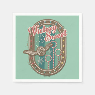 QUIDDITCH™-Sieg ist süß, weihnachtlicher Grafik-Co Serviette