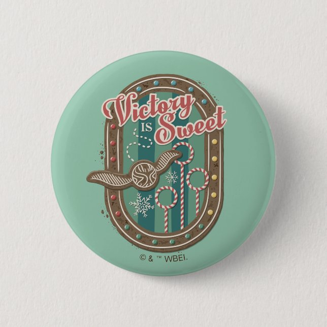 QUIDDITCH™ Sieg ist Sweet Holiday Cookie Graphic Button (Vorderseite)