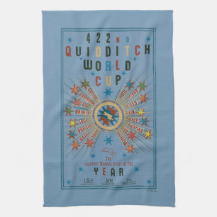 QUIDDITCH™ Weltmeisterschaft Blaues Poster Geschirrtuch