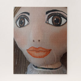 Quiet Gaze — Handcrafted Festival Figure in Flores