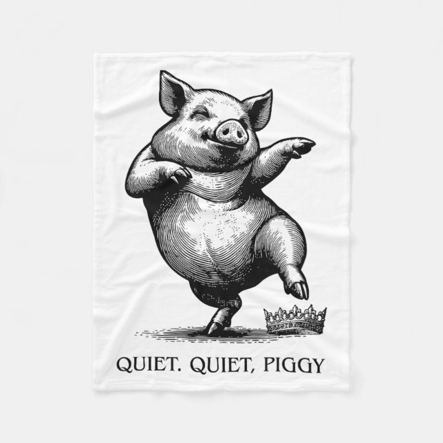 Quiet Ggy Meme Feminist Subtle Humor Protest Resis Fleecedecke (Vorderseite)