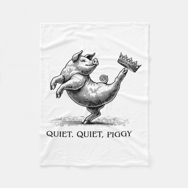 Quiet Ggy Meme Feminist Subtle Humor Protest Resis Fleecedecke (Vorderseite)