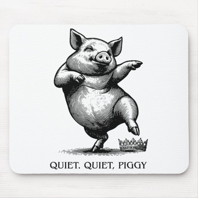 Quiet Ggy Meme Feminist Subtle Humor Protest Resis Mousepad (Vorne)