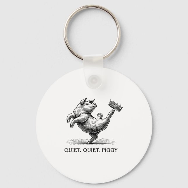 Quiet Ggy Meme Feminist Subtle Humor Protest Resis Schlüsselanhänger (Vorderseite)