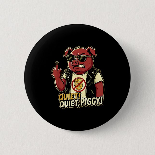 Quiet Ggy Sarcastic Litical Humor Funny Design Gif Button (Vorderseite)
