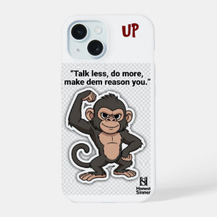 Quiet Growth Monkey – Mindful Handyhülle iPhone 15 Hülle