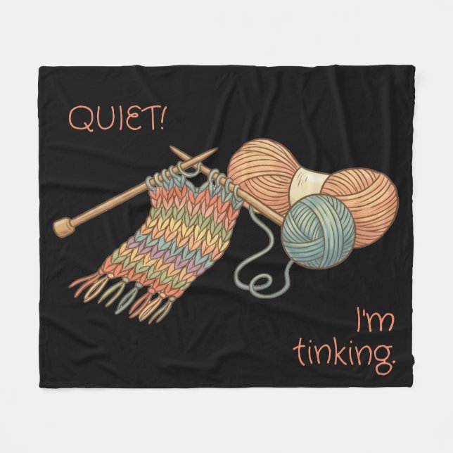 QUIET! I'm tinking. Fleecedecke (Vorderseite (Horizontal))