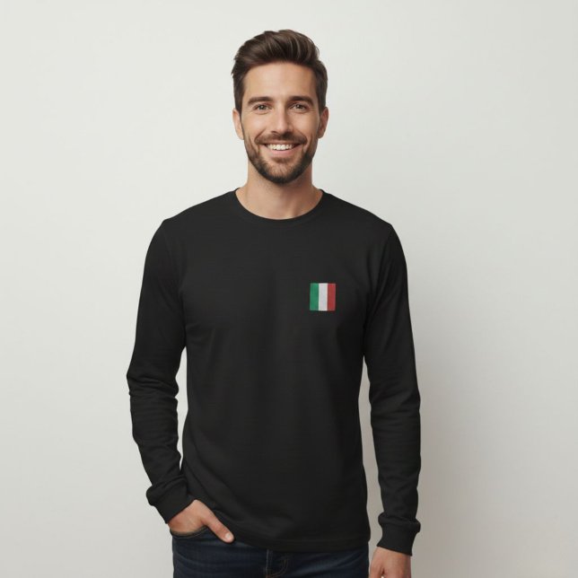 Quiet Luxury Black Long Sleeve Logo Italy T-Shirt (Von Creator hochgeladen)