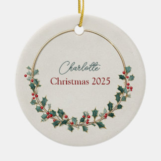 Quiet Luxury Personalized Christmas Ornament