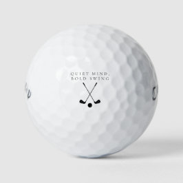 'Quiet Mind, Bold Swing' Inspiring Mindset Gift  Golfball