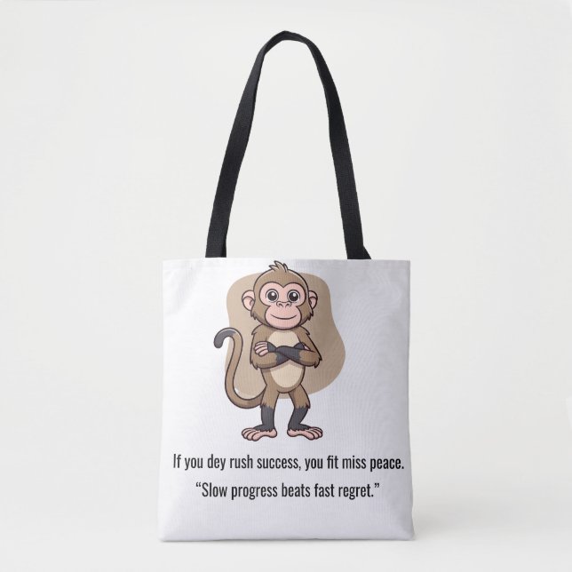 Quiet Progress Monkey – Tägliche Tasche (Vorderseite)