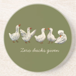 Quiet Quack: White Duck Starry Night Goose Getränkeuntersetzer