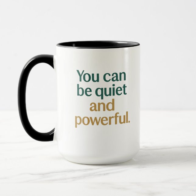	Quiet Strength and Power Tasse (Links)