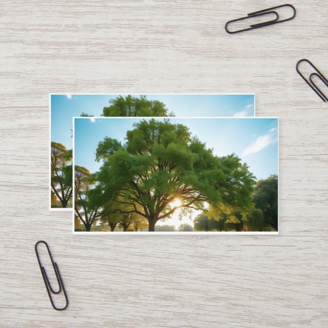 Quiet Time With a Big Tree  Visitenkarte (Vorderseite/Rückseite Beispiel)