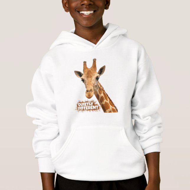 Quietly Different Giraffe - Giraffe Art Hoodie (Vorderseite)