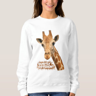 Quietly Different Giraffe - Giraffe Art Sweatshirt