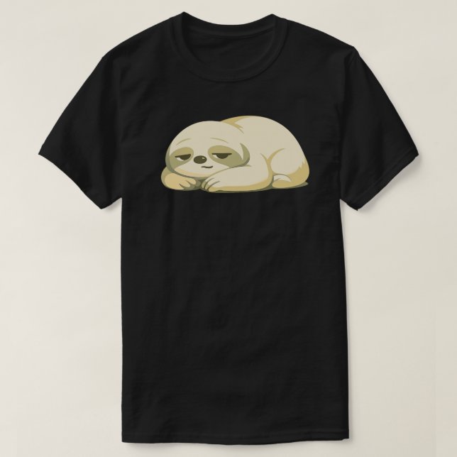 Quietly Tired Cat Illustration – Calm Daily Life  T-Shirt (Design vorne)