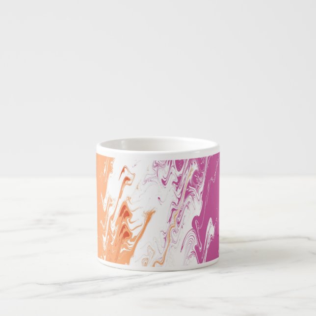 Quiggi-Trippy-Abstrakt-Lesbian-Stolperflagge Espressotasse (Vorderseite)