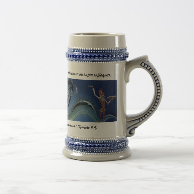 QUIJOTE FANTASIE - STEIN JARRA DE CERVEZA BIERGLAS (Rechts)