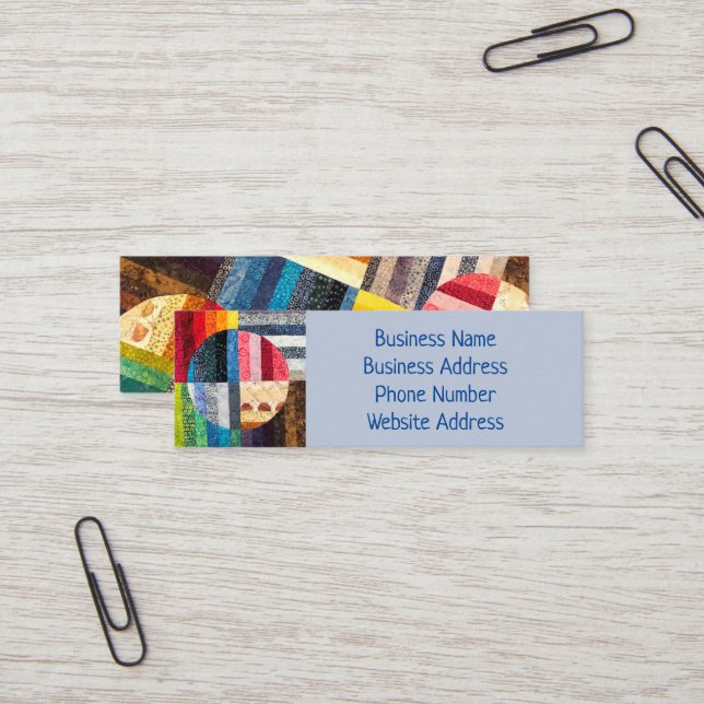 "Quilcles"-Visitenkarte Mini Visitenkarte (Vorderseite/Rückseite Beispiel)