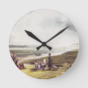 Quillebeuf, "von den Ansichten über die Seine", Runde Wanduhr