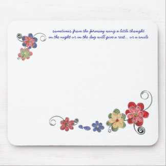 Quilled Blumen-Mausunterlage Mousepad