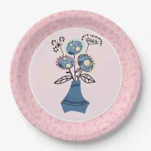 Quillen, Blume in Vase Pappteller