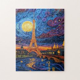 Quilling Moonlit Eiffel Tower in Paris