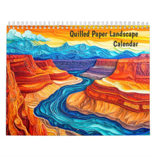Quilling-Papier-Landschaftskalender Kalender